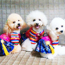 Cross-Border New Arrival South Korea Ethnic Pet Clothing Traditional Embroidered Court Hanbok Summer Dog Clothes