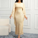 Vestido ajustado estilo chal de moda para mujer