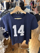 BM Letter Print Official Website Casual High Waist round Neck Short Sleeve