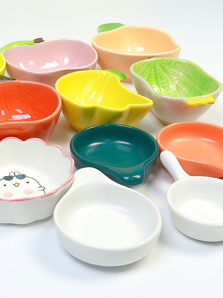 Little Hamster Food Basin Ceramic Rice Bowl Flower and Mouse Djungarian Hamster Special Daily Necessities Cage Toy Set Food Bowl