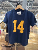 BM Letter Print Official Website Casual High Waist round Neck Short Sleeve