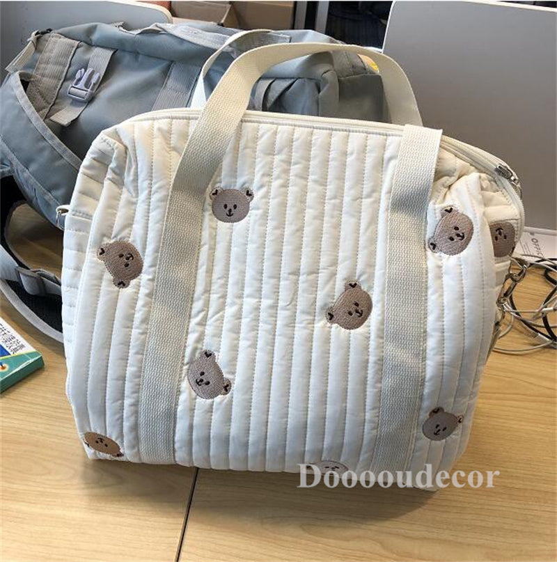 South Korea Ins Mummy Bag New New Arrival Satchel Large Capacity Baby Bag Shoulder Crossbody Fashion Embroider Mother Bag
