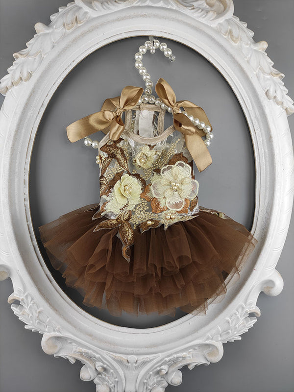 Palace Style Puppy Clothes Princess Skirt Dress Summer Thin Teddy Bichon Pettiskirt Pet Summer