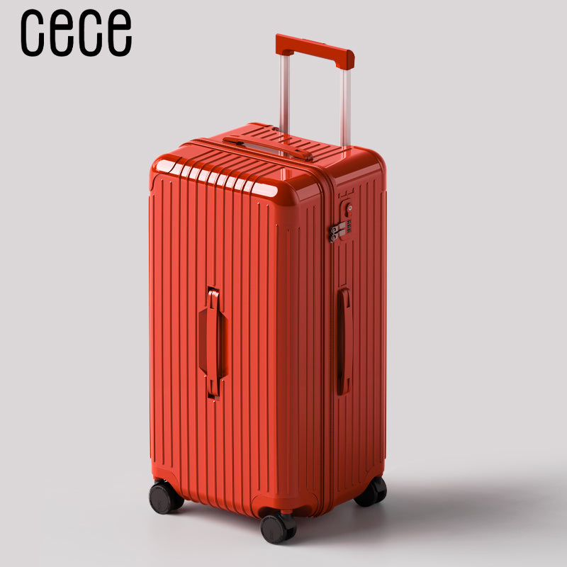 CeCe New Deep Warehouse Lightweight and Durable Leather Suitcase Zipper