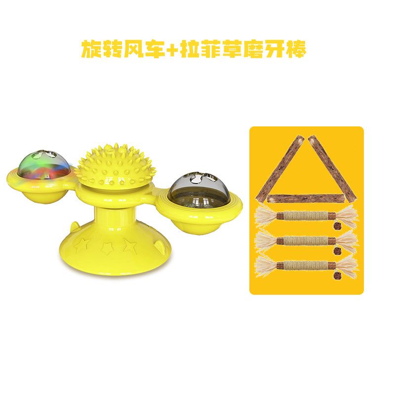 Cat Toy Self-Hi Relieving Stuffy Pet Turntable Cat Teaser Tumbler Windmill Supplies Kitty Toy Cat Toy