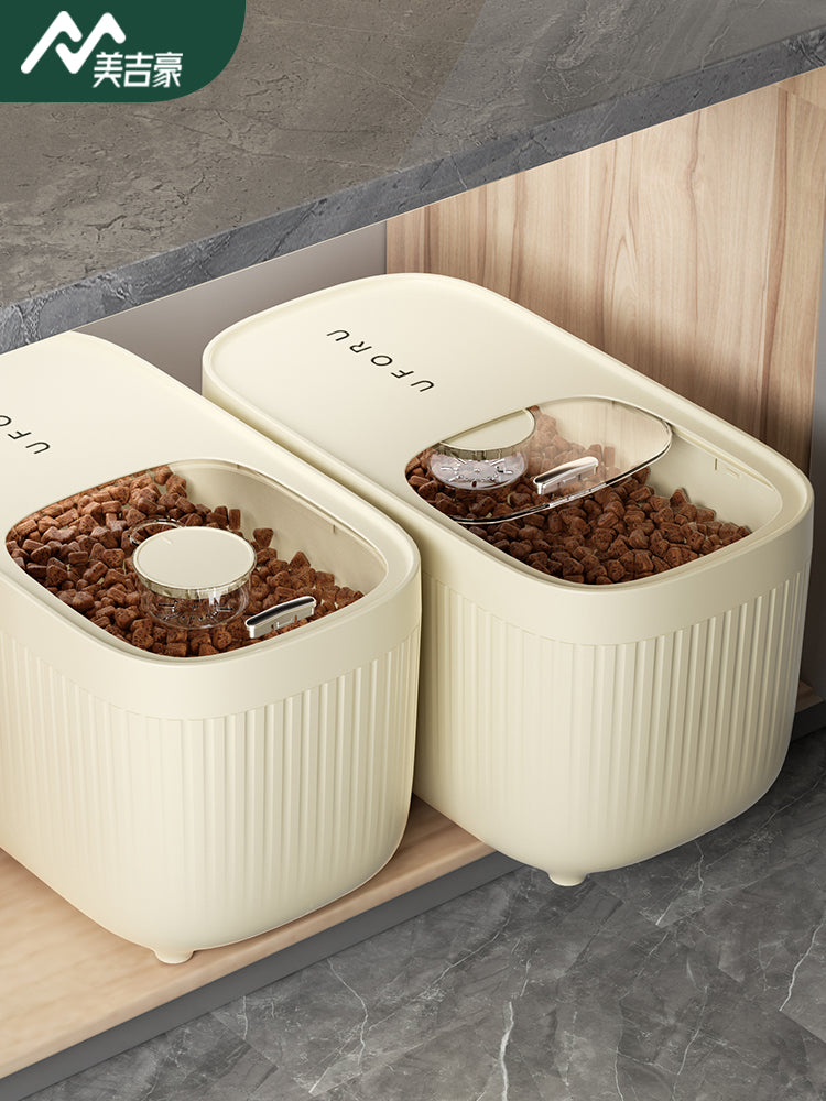 Cat Food Storage Bucket Pet Food Sealed Insect-Proof Moisture-Proof Storage Box Cat Food Storage Tank Dog Food Grain Bucket