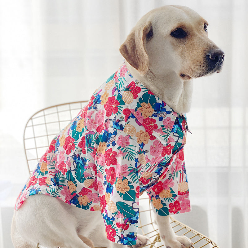 Large Dog Clothes Spring & Fall Thin Labrador Golden Retriever Thin Shirt Internet Celebrity Pet Dog Clothes Cute