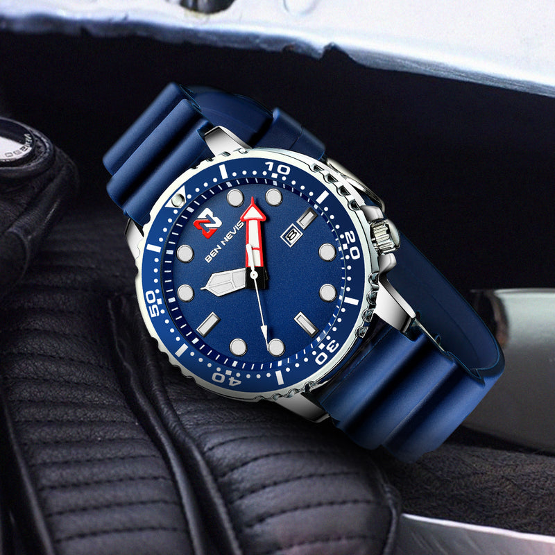 Luxury Brand Men Fashion Quartz Watches Male Silicone Strap Sport Waterproof Wristwatches Calendar Clock Relogio Masculino