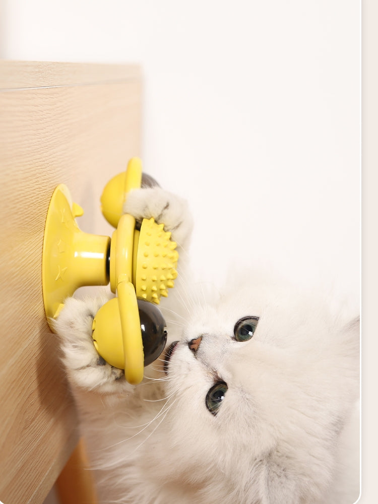 Cat Toy Self-Hi Relieving Stuffy Pet Turntable Cat Teaser Tumbler Windmill Supplies Kitty Toy Cat Toy
