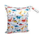 Baby Diaper Bag Cartoon Print Waterproof Wet Dry Nappy Zippe