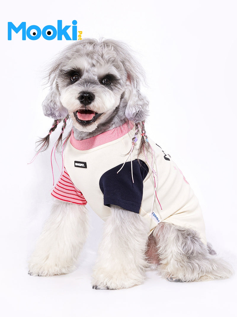 Mokipet Teddy Yorkshire Dog Spring and Autumn Clothes 2025 Pet Schnauzer Small Size Dogs Cat Bottoming Shirt