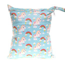 Baby Diaper Bag Cartoon Print Waterproof Wet Dry Nappy Zippe