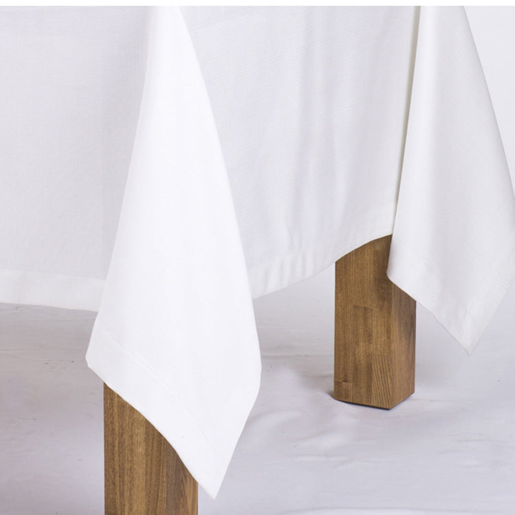 Rectangular Exhibition Tablecloth Western White Table Cloth