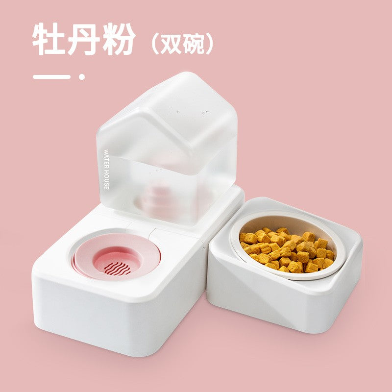 Cat Water Fountain Dog Water Fountain Flowing Non-Plug Electric Cat Drinking Water Dog Feeding Water Keep Dry Mouth Cat Bowl Pet Supplies