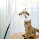 Cat Teaser Fishing Rod Cat Toy Bell Feather Cat Playing Rod Fur Ball Mouse Laser Pen Cat Relieving Stuffy Handy Gadget