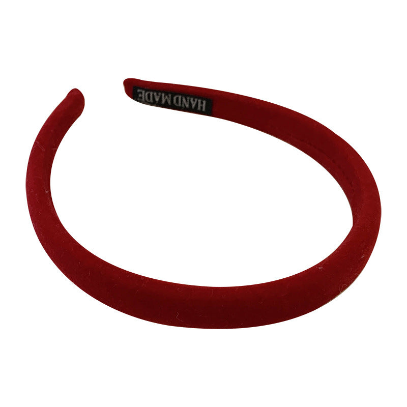 New Red Plaid Go Out In Autumn And Winter Versatile Face Wash Hair Bands