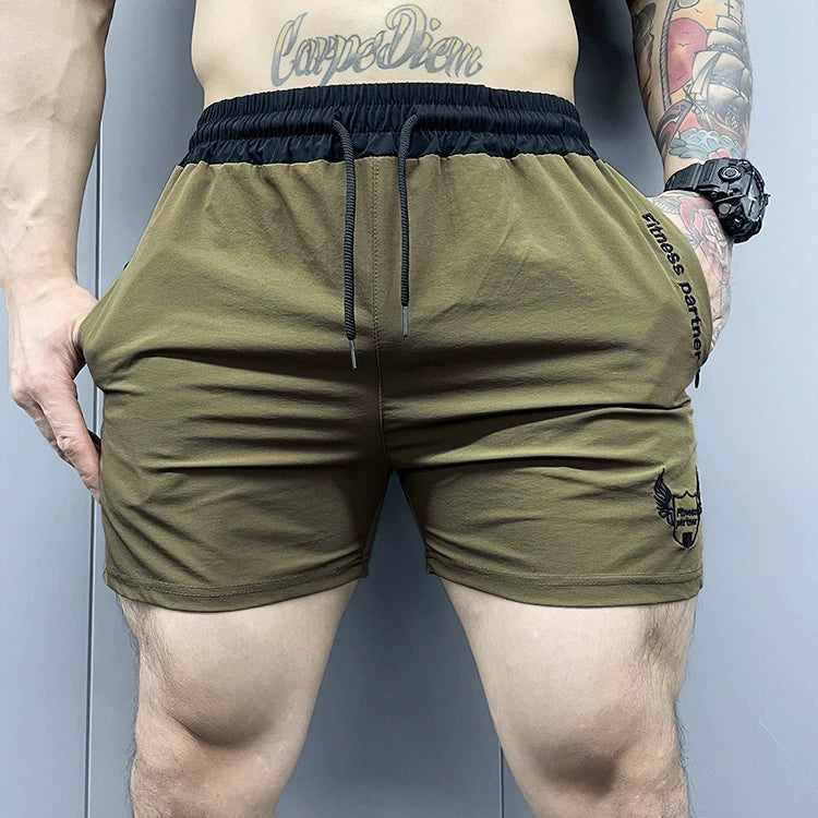 Muscle Exercise Shorts Men's Slim Fit and Quick-Drying Skinny Running Training Squat Summer Brothers Thin Fitness Shorts