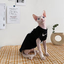 Spring and Summer Lint-Free Cat Clothes Sphinx German Short Feet G-Dragon Tide Couple Pure Cotton T Pet Base Fall and Winter