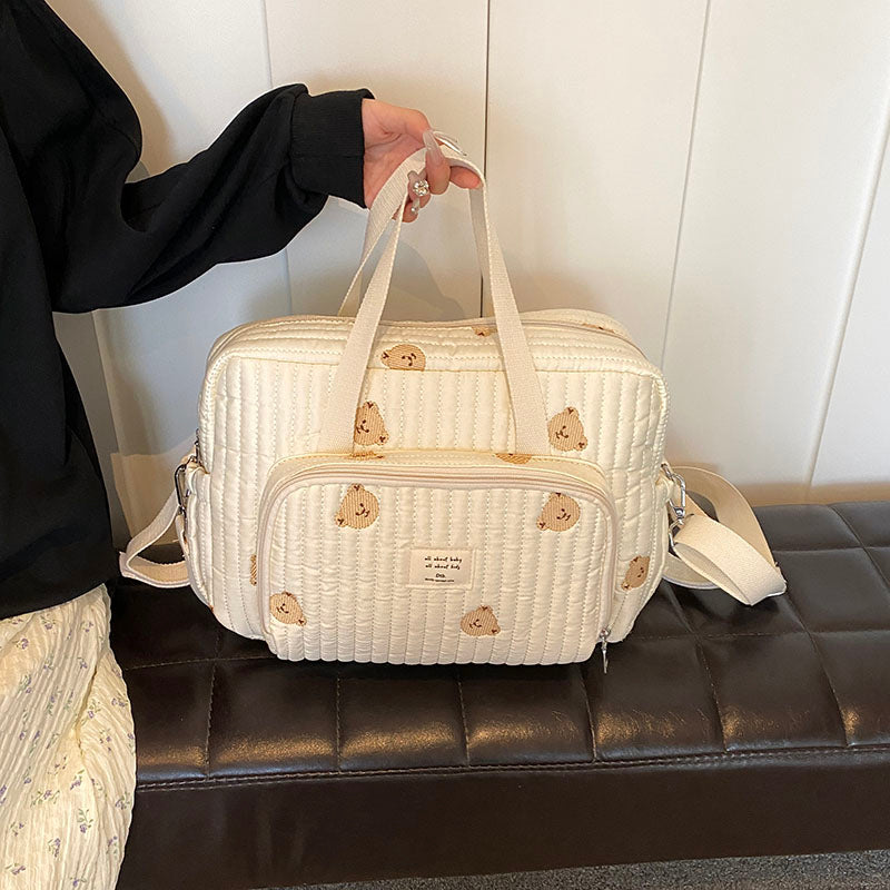 South Korea Bear Flower Mother and Baby Go out Baby Mummy Bag
