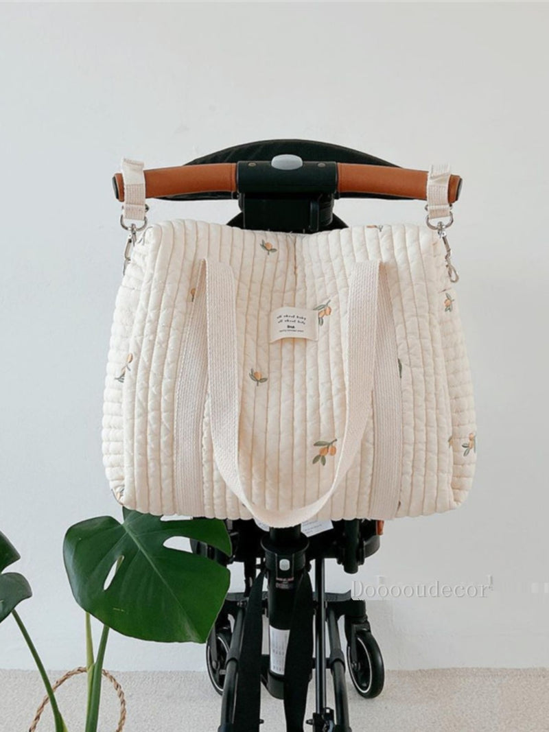 South Korea Ins Mummy Bag New New Arrival Satchel Large Capacity Baby Bag Shoulder Crossbody Fashion Embroider Mother Bag