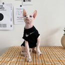 Spring and Summer Lint-Free Cat Clothes Sphinx German Short Feet G-Dragon Tide Couple Pure Cotton T Pet Base Fall and Winter