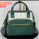 Gergxi Trendy Mummy Bag Upgraded Version Three-Purpose Handbag Baby Mom Daily Outing Large Capacity Waterproof Shoulder Bag