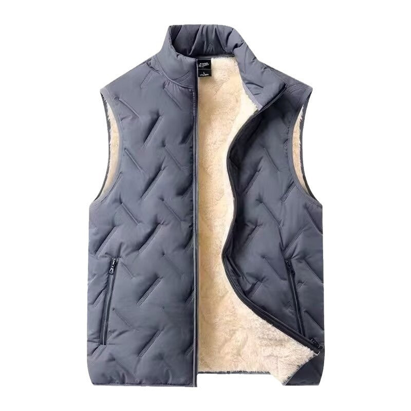 Cotton Vest Men's Lambswool Velvet Stand Collar
