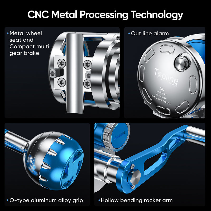 Drag Sea Fishing Cast All-metal Ball Handle Micrometer Drum Iron Plate Wheel