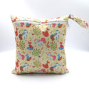 Baby Diaper Bag Cartoon Print Waterproof Wet Dry Nappy Zippe