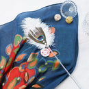 Ostrich Feather Cat Teaser Feather Fairy with Bell Kittens Cat Toy Self-Hi Relieving Stuffy Handy Gadget Cat Bite-Resistant Long Brush Holder