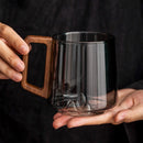 كوب شاي أخضر بمقبض خشبي من قوانشان للمكتب والمنزل