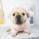 Pug French Bulldog Clothes Shiba Inu Fat Dog Thickened Clothes Pet Dog Bullfight Fleece-lined Heattech Hooded Clothes Autumn and Winter Clothing