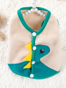 Dog Clothes Cute Dinosaur Vest Pet Small and Medium-Sized Dogs Schnauzer Spring and Autumn Cat Teddy Bichon Winter