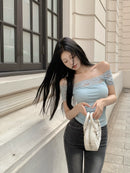 Off-the-Shoulder Hot Summer Silm Beautiful Tops T-shirt