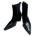 أحذية الكاحل النحيفة للرجال والنساء لخريف وشتاء أنيقة ذات مقدمة مدببة أحذية قصيرة رفيعة للنساء مقاس كبير 42 43 44