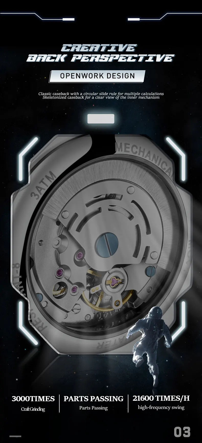 Tourbillon Earth Men's Watch Luminous 3D Mechanical Automatic Genuine Leather Waterproof High End Luxury relogios masculino