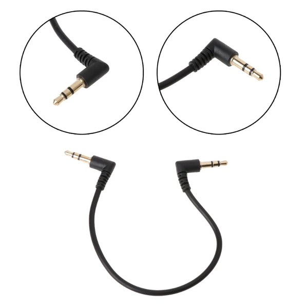 2022 New 90 Degree Right Angled 3.5mm Jack Male To Male Stereo  Cable For Car AUX
