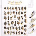 1 Pc Nail Strip Stickers Black/Gold/Rose Gold/Silver Metal Strip Tape Nail Art Adhesive DIY Foil Tips Nail Sticker Decals NK11