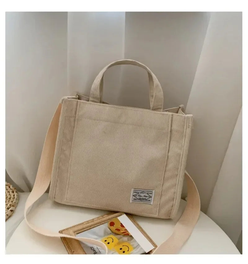 New Minimalist Corduroy Small Square Handbag Fashionable And Trendy Women's Shoulder Bag Versatile Handbag