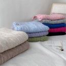 Pure Color Twist Knit Wool Blends Scarf Autumn Winter Lady Men Neckerchief Lovers Student Soft Warm Pashmina Shawl Muffler