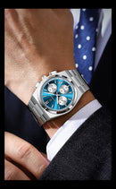 POEDAGAR Luxury Man Quartz Watch Waterproof Luminous Date Chronograph Watches For Men Stainless Steel Fashion Men's Watch Reloj