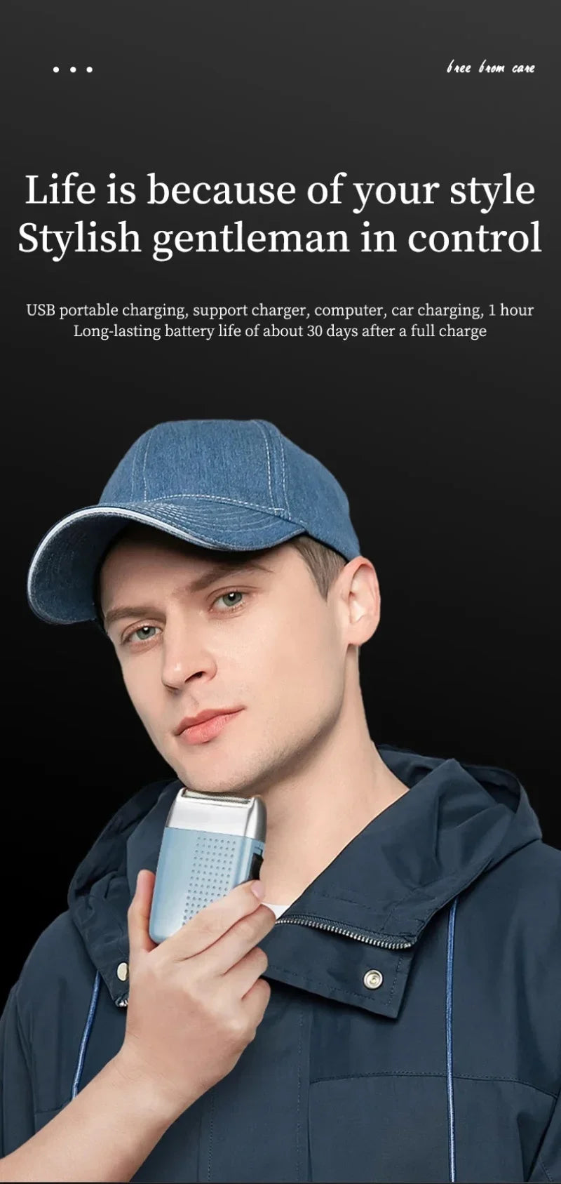 Xiaomi Electric Shaver For Men Beard Trimmer Shaver Portable Hair Clipper Rechargeable Powerful Motor Shaving Beard Machine New