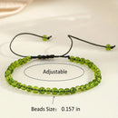4mm Natural Agates Chakra Bead Bracelets  Green Gemstone Stone Yoga Braided Bracelet Adjustable Bangles Prayer Jewelry
