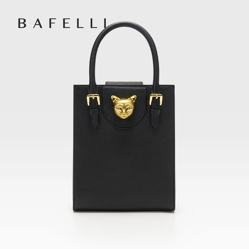 BAFELLI 2025 NEW WOMEN'S HANDBAG CAT LUXURY BRAND DESIGNER ORIGINAL STYLE TRENDING SHOULDER CASUAL BAGS MINI TOTE CROSSBODY