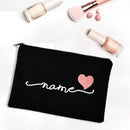 Personalized Makeup Bag Bridesmaid Maid of Honor Holiday Wedding Bachelorette Party Gifts Canvas Monogram Cosmetic Zipper Pouch