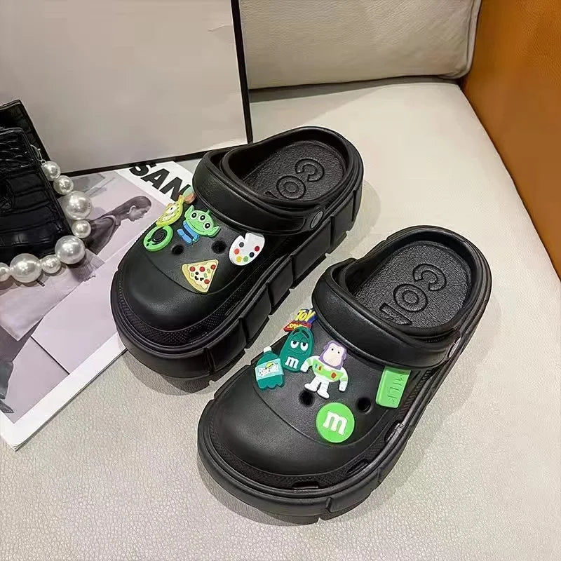 2024 Platform Sandals Summer Women Slippers 6cm Wedges Sandals Outdoor Clogs Thick Street Beach Slide Flip Flops Garden Shoes