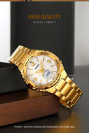 Reloj electrónico SKMEI 2310 resistente al agua para hombre, reloj de pulsera digital de acero inoxidable, reloj de lujo para hombre, reloj con movimiento, reloj para hombre