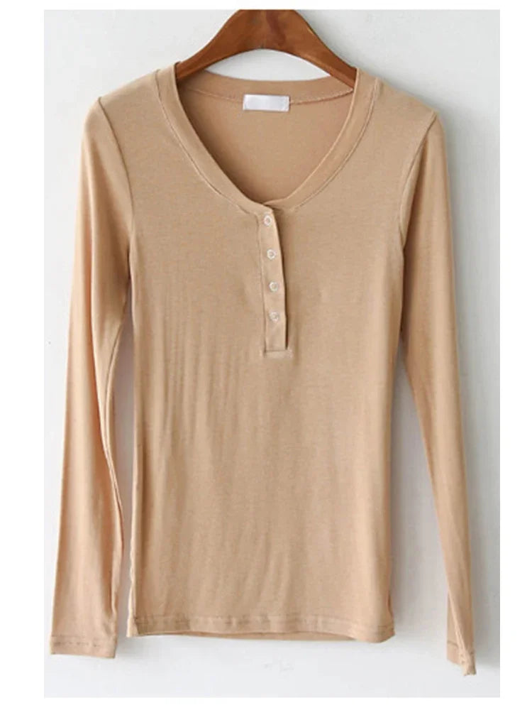 2025 Women Summer Cotton Elastic Basic T-Shirt Korean Casual V-Neck Short Sleeves Tshirt Female Slim High Quality Plain Tops