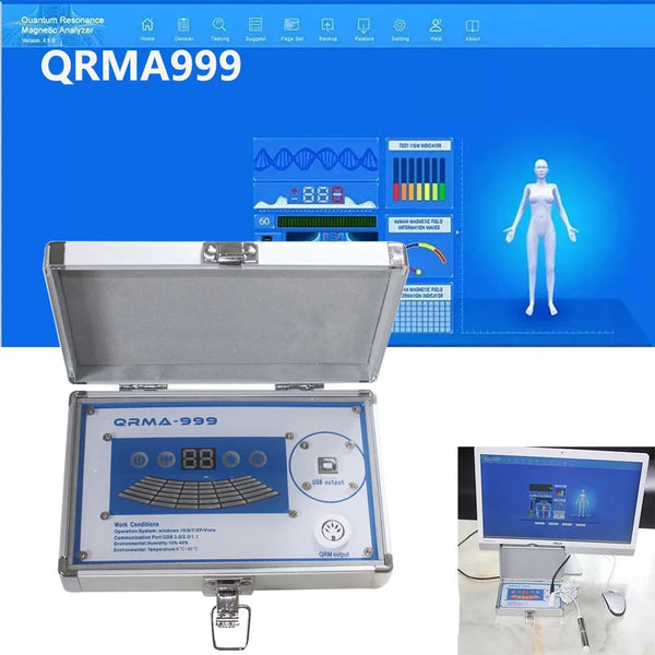 2024 Quantum Health Sub-health Analyzer New QRMA-999 Magnetic Resonance Analyzer Full Body Analyzer Checking Set With 54 Reports