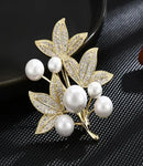 New Fashion Rhinestone Maple Leaf Brooches For Women Girls Yellow Crystal Stones Lucky Tree Lapel Pins Jewelry Accessories Gifts